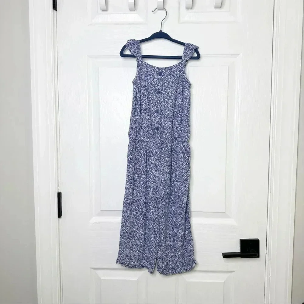 GAP KIDS Ruffle Romper Blue Nova Lightweight Girls Size XS